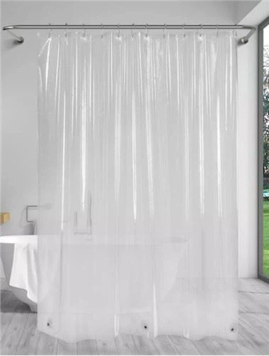 Kirkas muovinen suihkuverho
