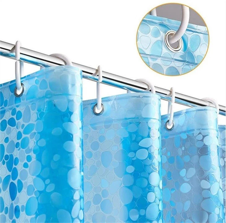 3d shower curtain shining